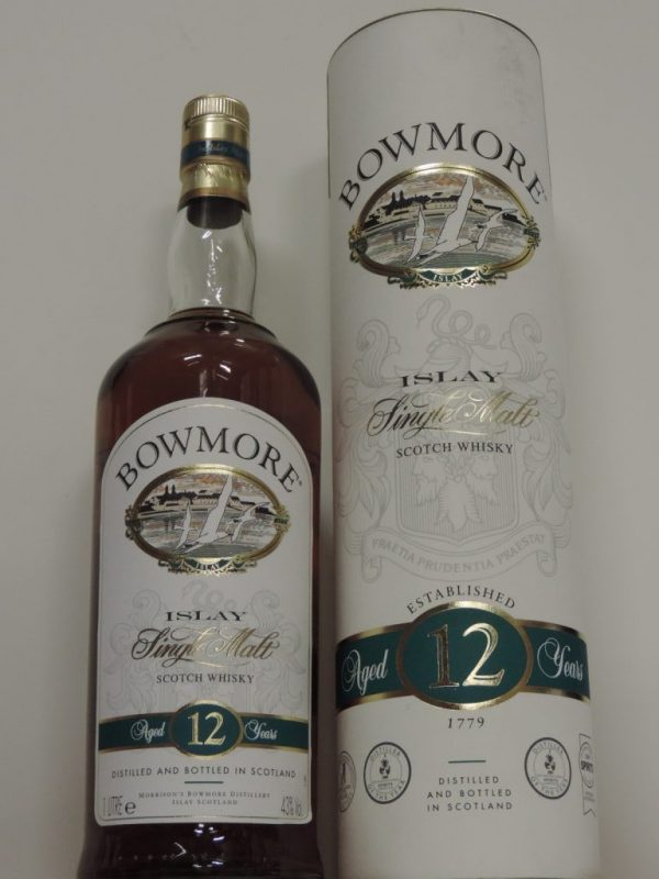 bowmore 12 years old bottle liter