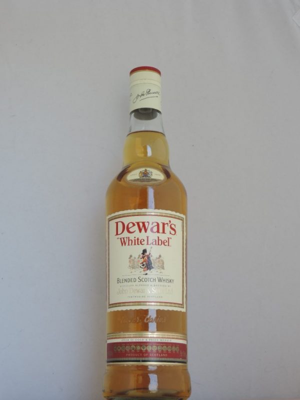 dewars white label old bottle