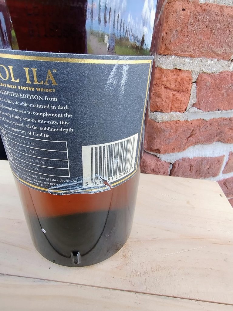 caol-ila-1993-distillers-edition-liter-back-label Caol Ila 1993 Distillers Edition Liter 43% - Afbeelding 2